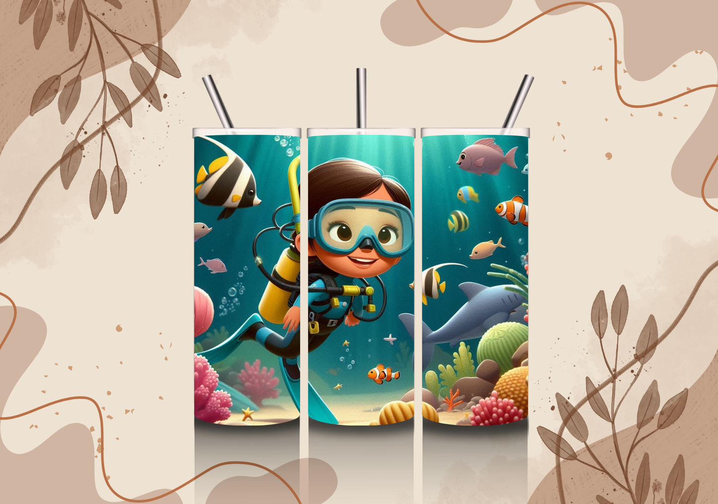 Scuba Girl Mini Tumbler