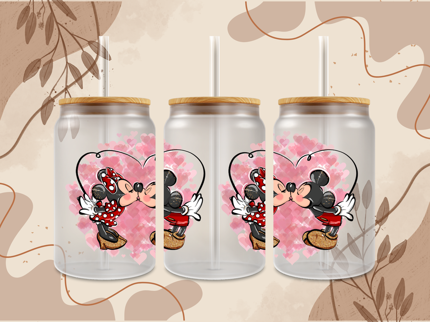 Valentine Mouse Glass Can