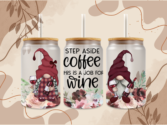 Wine Gnomes Glass Can