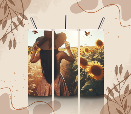 Sunflower Girl Tumbler