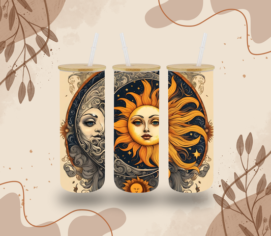 Tall Celestial Glass Can