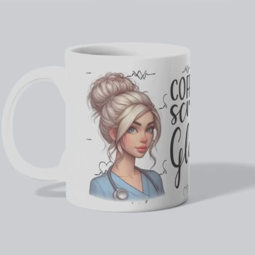 Coffee Scrubs And Rubber Gloves Mug